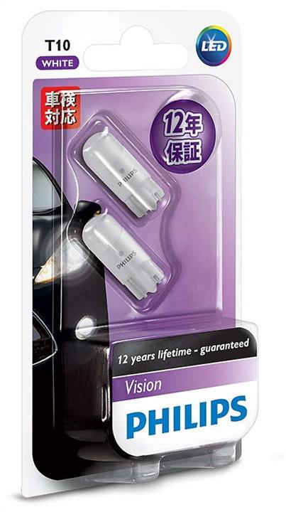 Лампа светодиодная Philips Vision LED T10 12V W2,1x9,5d (127916000KB2) Philips 127916000KB2 (PHILIPS: 127916000KB2)