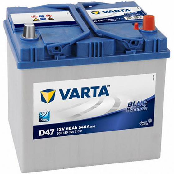 Аккумулятор Varta Blue Dynamic Asia D47 (60 А/h), 540А R+ (560 410 054) (VARTA: 560410054)