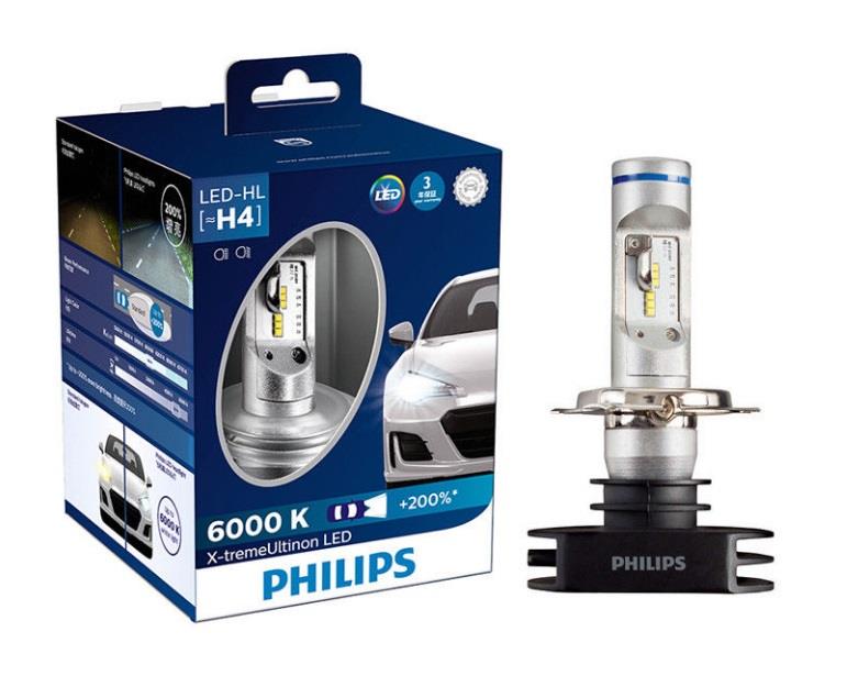 Лампы светодиодные комплект Philips X-TremeUltinon LED H4 12V 9,3W 6300K (2 шт.) (12953BWX2) Philips 12953BWX2 (PHILIPS: 12953BWX2)