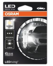 Лампа светодиодная Osram LEDriving WarmWhite Festoon 41 12V SV8,5 (6499WW01B) Osram 6499WW 01B (OSRAM: 6499WW 01B)