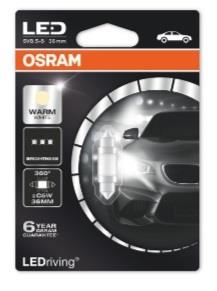 Лампа светодиодная Osram LEDriving WarmWhite Festoon 36 12V SV8,5 (6498WW) Osram 6498WW (OSRAM: 6498WW)