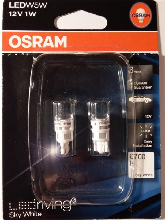 Лампа светодиодная Osram LEDriving SkyWhite T10 12V W2,1x9,5d (2 шт.) (2880SW02B) Osram 2880SW-02B (OSRAM: 2880SW-02B)