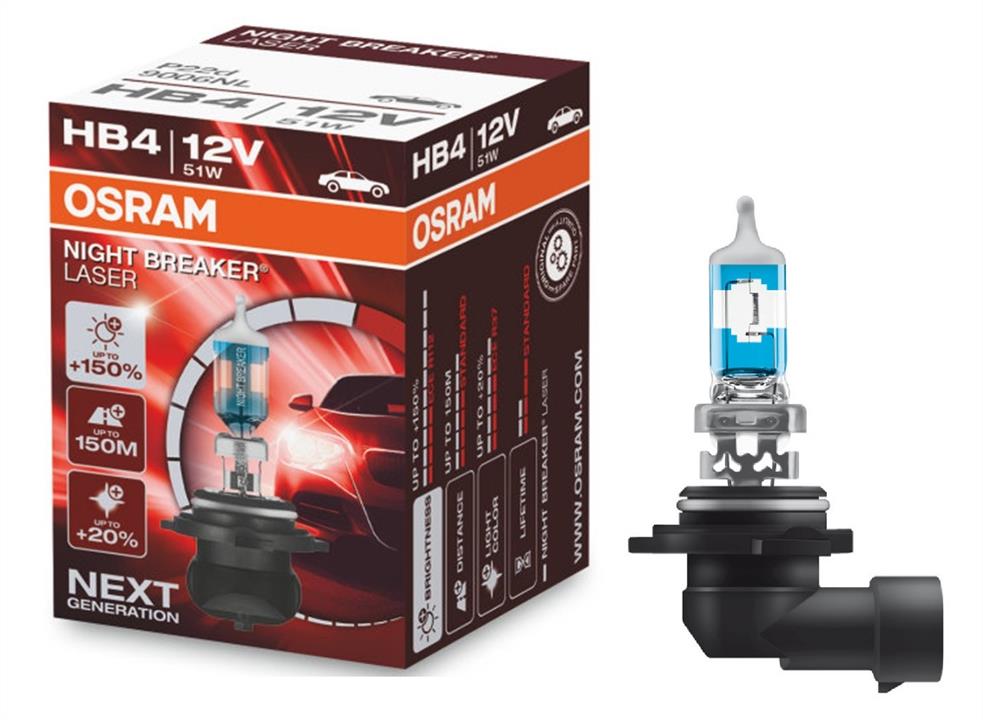 лампа галогеновая HB4 NIGHT BREAKER LASER (OSRAM: 9006NL)