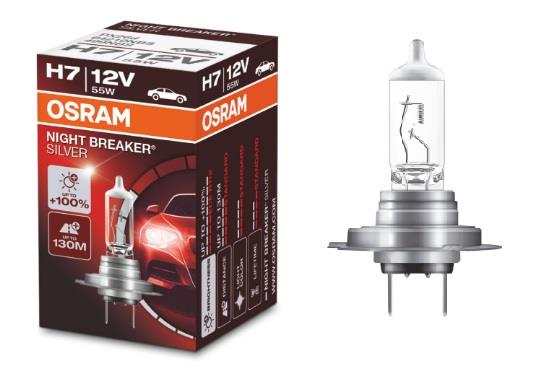 Лампа галогенная Osram Night Breaker Silver +100% H7 12V 55W (64210NBS) Osram 64210NBS (OSRAM: 64210NBS)