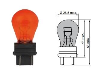 Лампа накаливания желтая PY27/7W 12V 27/7W (B77321) Tesla B77321 (TESLA: B77321)