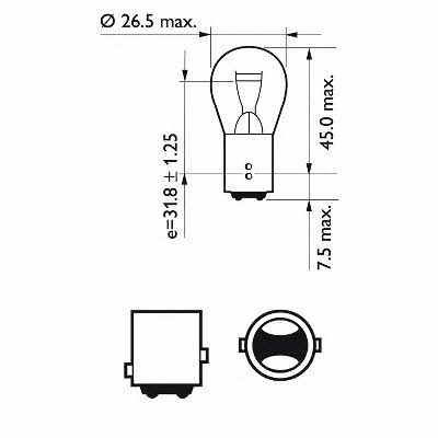 Лампа накаливания (PHILIPS: 12499EDBW)