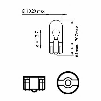 Лампа накаливания W3W 24V 3W (13256B2) Philips 13256B2 (PHILIPS: 13256B2)