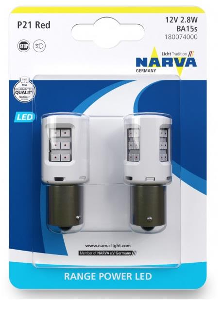 Лампа светодиодная Narva Range Power LED P21W 12V BA15s (180074000) Narva 180074000 (NARVA: 180074000)