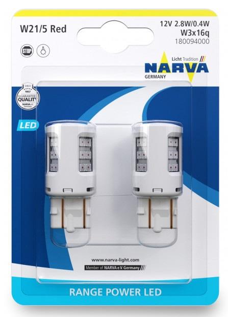 Лампа светодиодная Narva Range Power LED T20 12V W3x16q (180094000) Narva 180094000 (NARVA: 180094000)