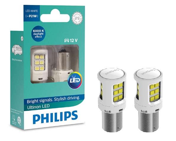 Лампа светодиодная Philips Ultinon LED P21W 12V BA15s (2 шт.) (11498ULWX2) Philips 11498ULWX2 (PHILIPS: 11498ULWX2)