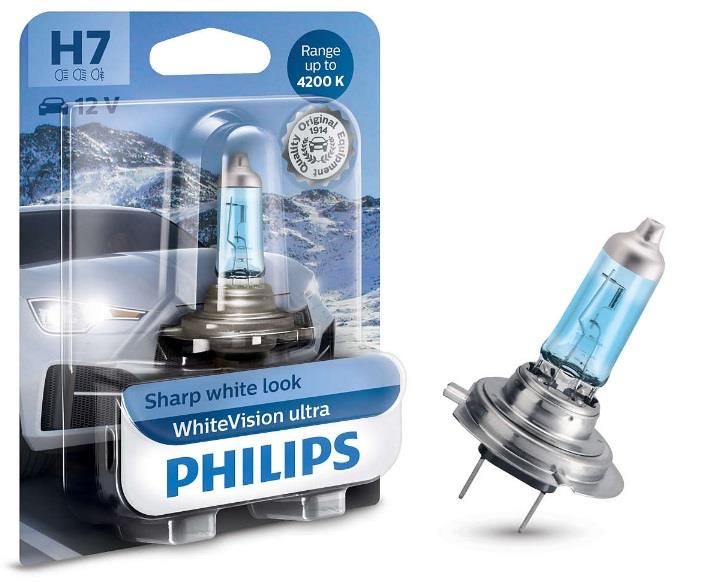 Лампа галогенная Philips WhiteVision Ultra H7 12V 55W (12972WVUB1) Philips 12972WVUB1 (PHILIPS: 12972WVUB1)