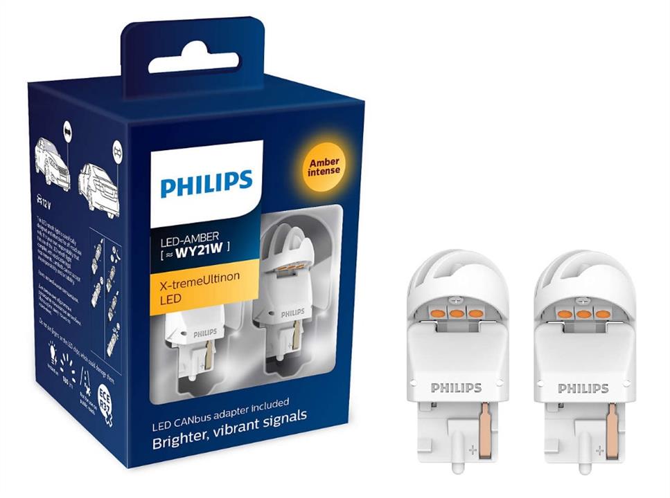 Лампа светодиодная Philips X-tremeUltinon LED gen2 WY21W 12V W3x16d (2 шт.) (11065XUAXM) Philips 11065XUAXM (PHILIPS: 11065XUAXM)