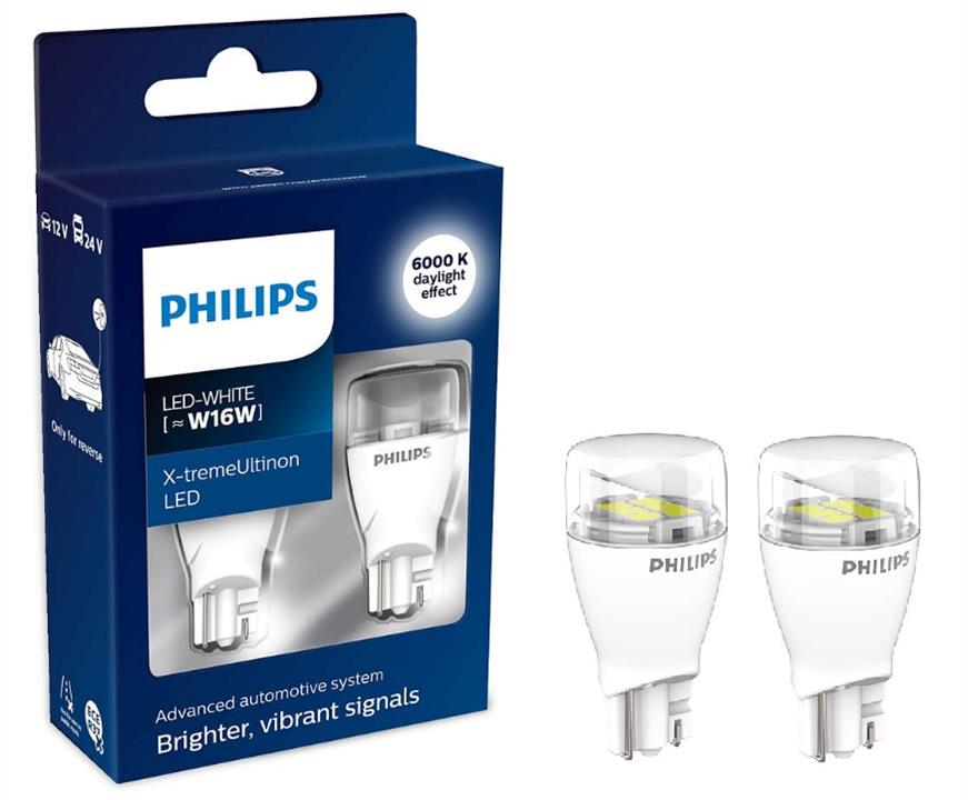 Лампа светодиодная Philips X-tremeUltinon LED gen2 W16W 12V W2,1x9,5d (2 шт.) (11067XUWX2) Philips 11067XUWX2 (PHILIPS: 11067XUWX2)