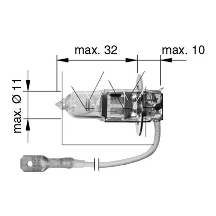 Лампа галогенная H3 12V (091312143) Monark 091 312 143 (Monark: 091 312 143)