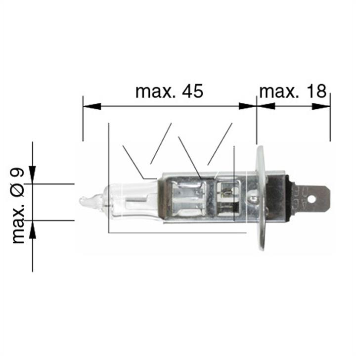 Лампа галогенная H1 12V (091112142) Monark 091 112 142 (Monark: 091 112 142)