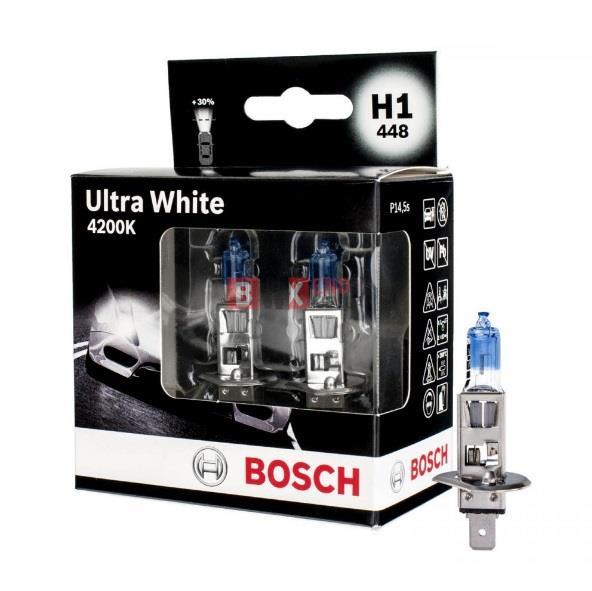 Лампа галогенная Bosch Ultra White 4200K H1 12V 55W (2 шт.) (1987301180) Bosch 1 987 301 180 (BOSCH: 1 987 301 180)