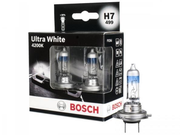 Лампа галогенная Bosch Ultra White 4200K H7 12V 55W (2 шт.) (1987301182) Bosch 1 987 301 182 (BOSCH: 1 987 301 182)