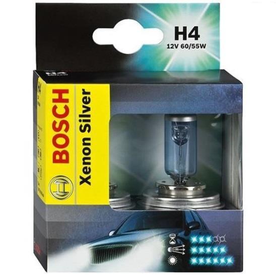 Лампа галогенная Bosch Xenon Silver H4 12V 60/55W (2 шт.) (1987301081) Bosch 1 987 301 081 (BOSCH: 1 987 301 081)