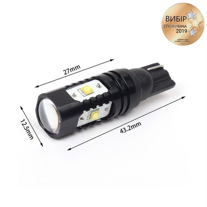 Лампа светодиодная Carlamp 8G T10 12V W2,1x9,5d (2 шт.) (8GT1030W) Carlamp 8G-T10-30W (Carlamp: 8G-T10-30W)