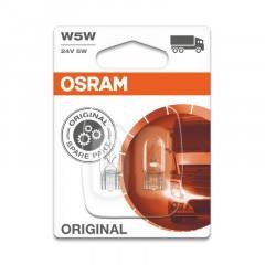 Лампа накаливания W5W 24V 5W (2845BLI2) Osram 2845-BLI2 (OSRAM: 2845-BLI2)