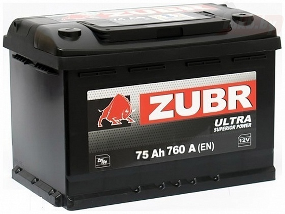 Аккумулятор Zubr Ultra (75 A/h), 760А L+ (Zubr: 4815156001735)