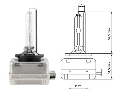 Лампа ксеноновая D1S 85V 35W (B21015) Tesla B21015 (TESLA: B21015)