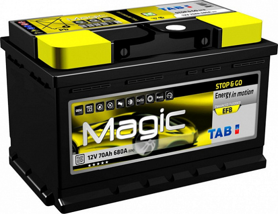 Аккумулятор TAB Magic STOP & GO EFB (80 A/h), 760А R+ (TAB: 212080)