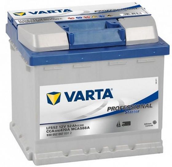 Аккумулятор Varta Professional Starter LFS52 (52 А/h), 470A R+ (930 052 047) (VARTA: 930052047)