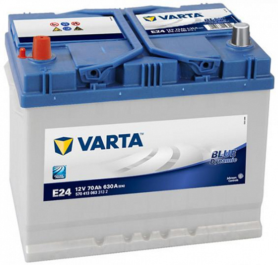 Аккумулятор Varta Blue Dynamic Asia E24 (70 А/h), 630А L+ (570 413 063) (VARTA: 570413063)