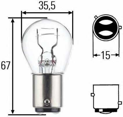 Лампа накаливания P21/5W 12V 21/5W (8GD004772151) Hella 8GD 004 772-151 (HELLA: 8GD 004 772-151)