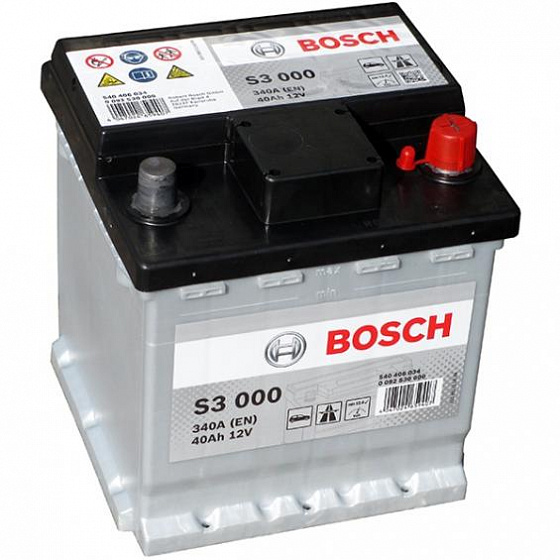 Аккумулятор Bosch S3 000 (40 A/h), 340A R+ (540 406 034) (BOSCH: 0092S30000)