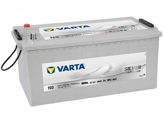 Аккумулятор Varta Promotive Silver N9 (225 А/h), 1150А L+ (725 103 115) (VARTA: 725103115)