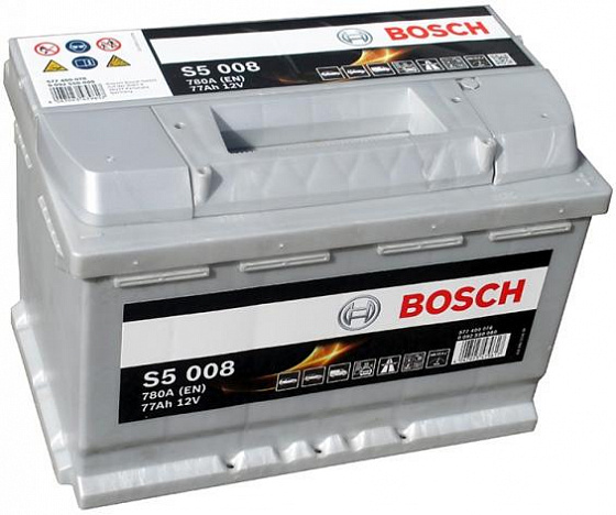 Аккумулятор Bosch S5 008 (77 А/h), 780А R+ (577 400 078) (BOSCH: 0092S50080)