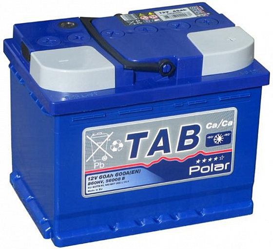 Аккумулятор TAB Polar Blue (60 A/h), 600А R+ (TAB: 121060)