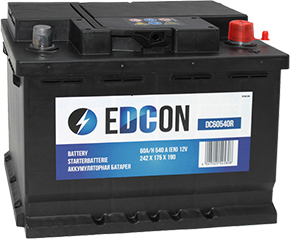 Аккумулятор Edcon (60 A/h), 540A R+ (DC60540R) (Edcon: DC60540R)