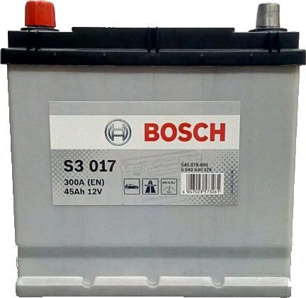 Аккумулятор Bosch S3 017 (45 А/h), 300A L+ (545 079 030 ) (BOSCH: 0092S30170)