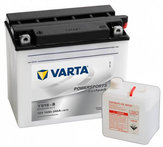 Аккумулятор Varta Powersports Freshpack 519 012 019 (19 A/h), 240A L+ (VARTA: 519 012 019)