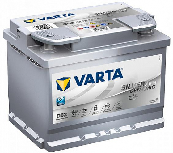 Аккумулятор Varta Silver Dynamic AGM D52 (60 А/h), 680А R+ (560 901 068) (VARTA: 560901068)