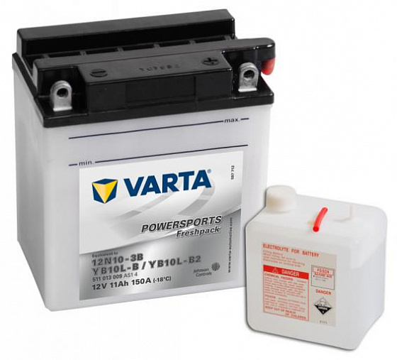 Аккумулятор Varta Powersports Freshpack 511 013 009 (11 A/h), 150A R+ (VARTA: 511 013 009)