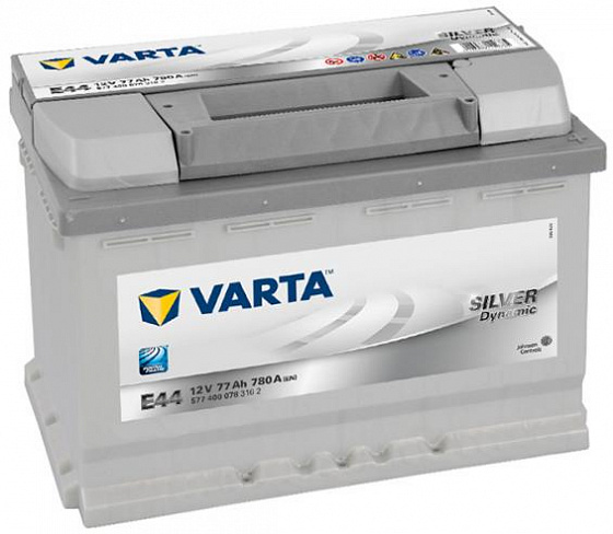 Аккумулятор Varta Silver Dynamic E44 (77 А/h), 780А R+ (577 400 078) (VARTA: 577400078)