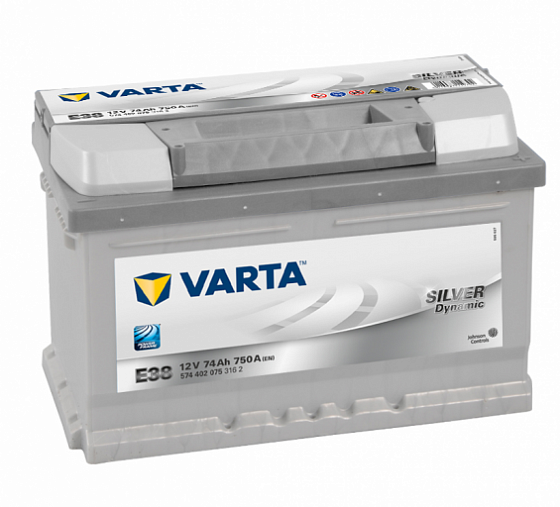 Аккумулятор Varta Silver Dynamic E38 (74 А/h), 750A R+ (574 402 075) (VARTA: 574402075)