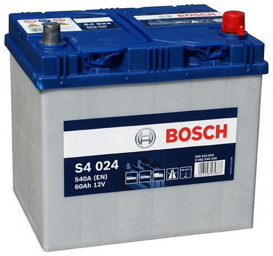 Аккумулятор Bosch S4 024 Asia (60 А/h), 540A R+ (560 410 054) (BOSCH: 0092S40240)