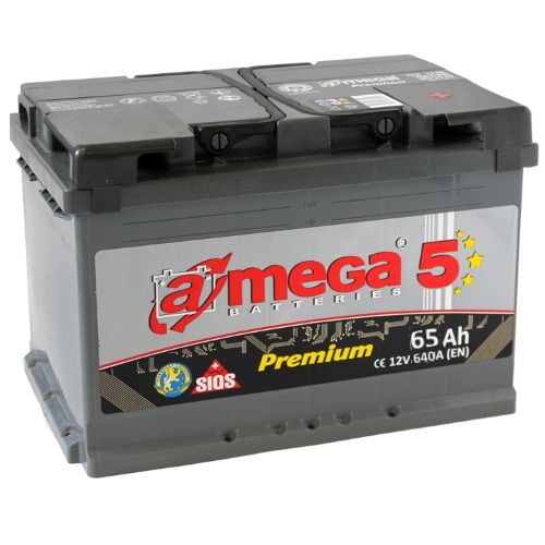 Аккумулятор A-mega Premium (65 A/h), 640А R+ (A-mega: AP 65.0)