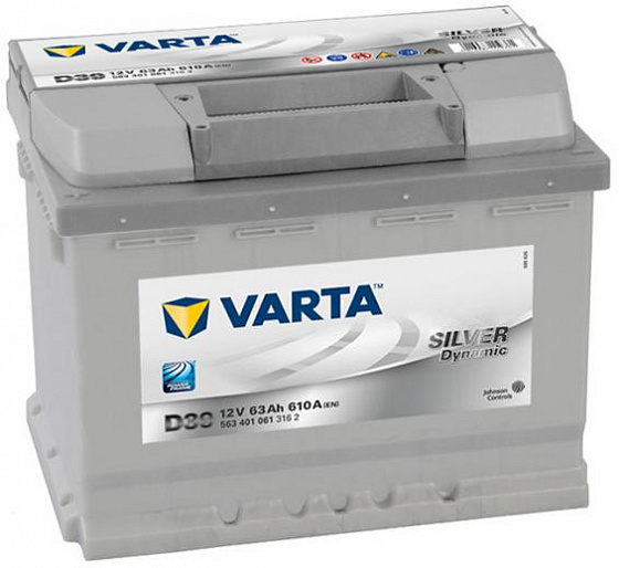 Аккумулятор Varta Silver Dynamic D39 (63 А/h), 610А L+ (563 401 061) (VARTA: 563401061)