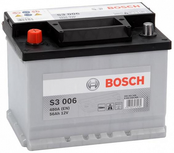 Аккумулятор Bosch S3 006 (56 А/h), 480А L+ (556 401 048) (BOSCH: 0092S30060)