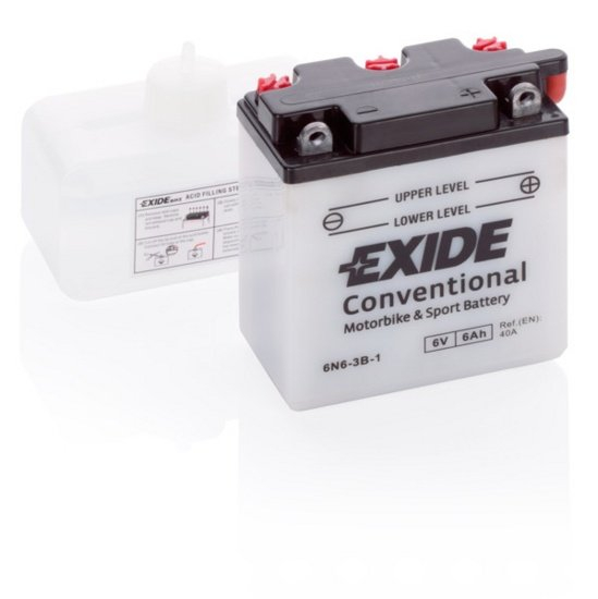 Аккумулятор Exide 6N6-3B-1 (6 A/h), 40A R+ 6V (EXIDE: 6N63B1)