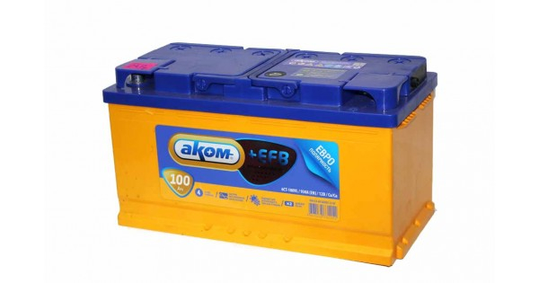 Аккумулятор AKOM +EFB 6CT-100 Евро (100 A/h), 950А R+ (AKOM: 6СТ1000EFB)