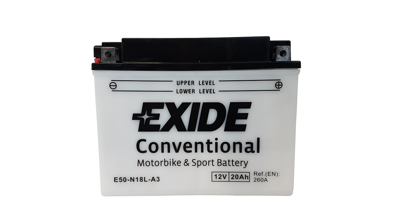 Аккумулятор Exide E50-N18L-A (20 A/h), 260A R+ (EXIDE: E50N18LA)