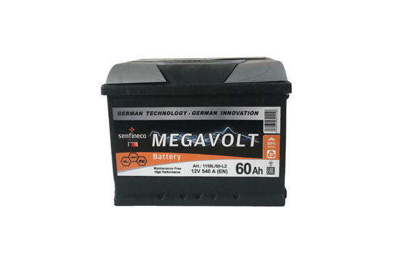 Аккумулятор Senfineco Megavolt 12V L+ (60 А/h) (MegaVolt: 1158L60L2)